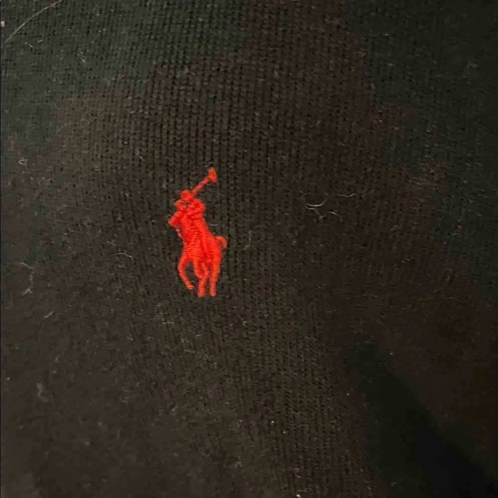 Polo Ralph Lauren Black Half-Zip Sweater Preppy Work Office Business Casual